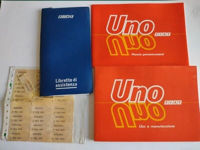 FIAT UNO 1986 LIBRETTO MANUTENZIONE ASSISTENZA PLANCIA KIT COMPLETO DI CUSTODIA - Immagine 1 di 4