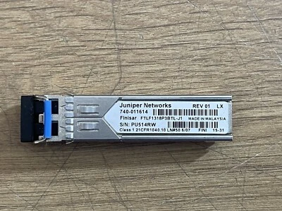 Juniper Networks 740-011614 Rev 01 LX SFP Module Finisar FTLF1318P3BTL-J1 - Image 1 of 4