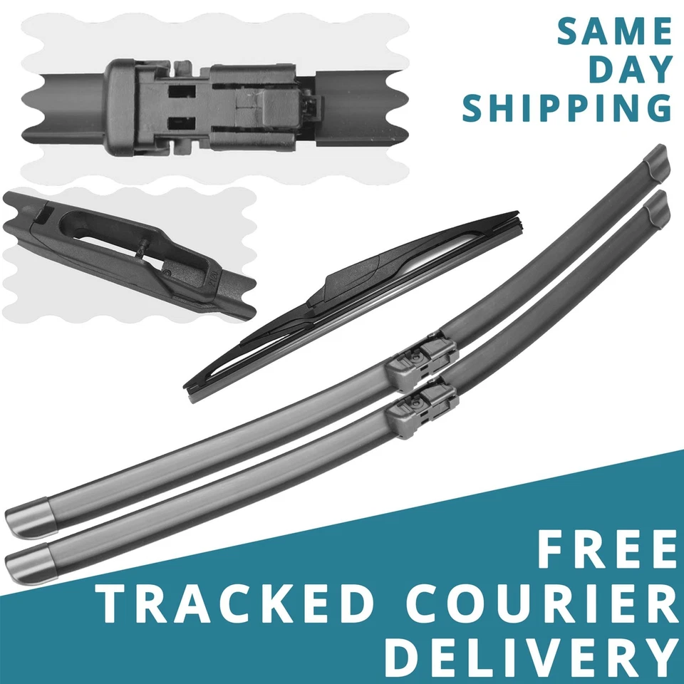 For Peugeot Partner Tepee 2008-24 Front/Rear Windscreen 26" 16" 14" Wiper Blades - Image 1 of 1