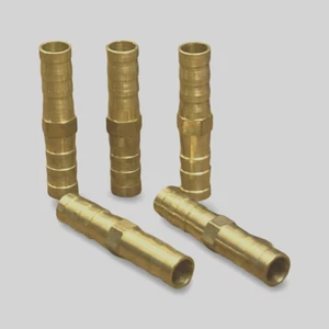 8mm Brass Straight Hose Joiner Barbed Connector Air Fuel Water Gas Pipe 5pcs - Picture 1 of 3