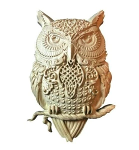 Celtic Owl Hardwood  Wall Plaque  8-3/8" x 5-1/2" - Picture 1 of 4