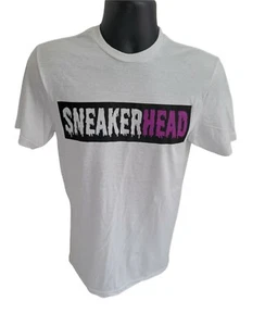 Mens Size XLarge Gildan Sneakerhead T Shirt Sneaker Head White Purple - Picture 1 of 2
