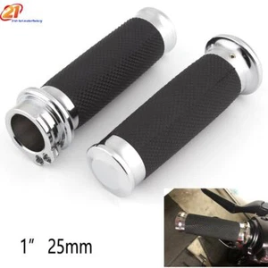 Motorcycle 1" Handlebar Hand Grips For Harley Touring Road King Softail Custom - Picture 1 of 9