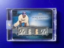 2009 Topps Sterling Career Chronicles Relics Quad #4 Jackie Robinson Dodgers /25