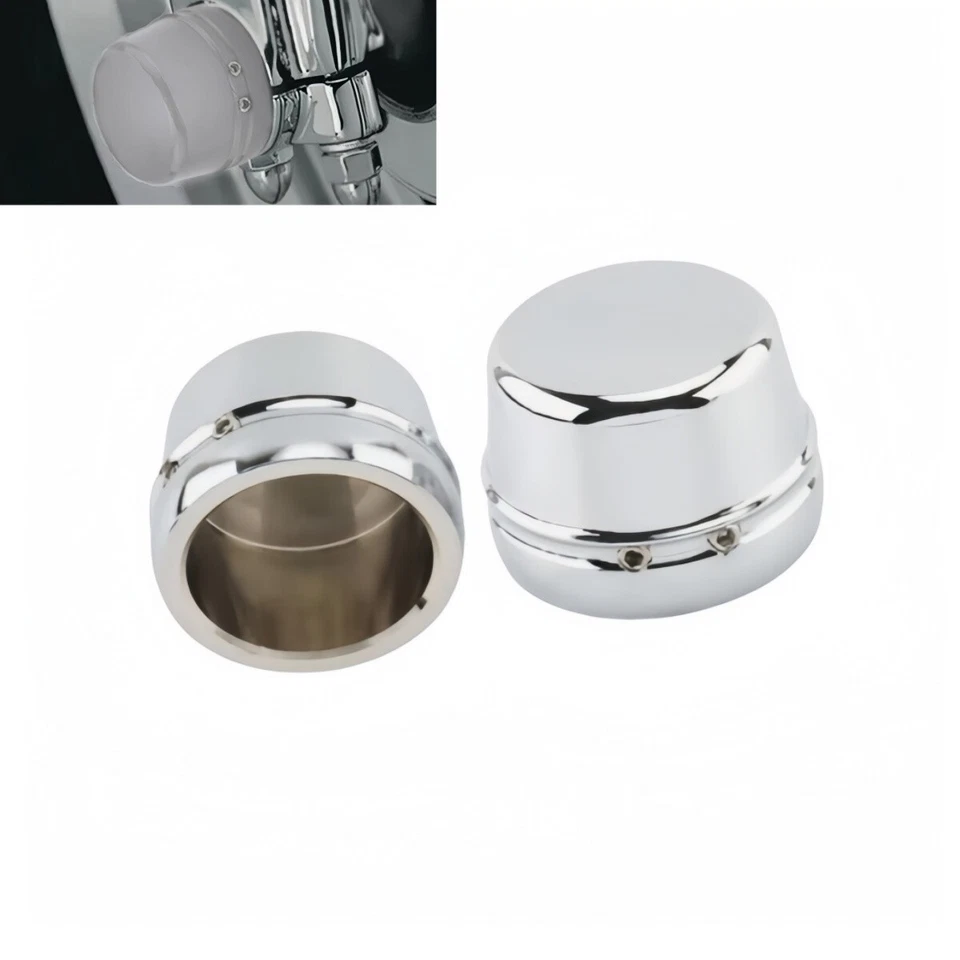 Cubiertas de tuerca de eje delantero cromadas para Harley Touring Electra Street Road Glide King Foto 1 de 4