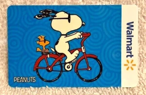 WalMart Peanuts Snoopy Woodstock Bicycle Back to School 2022 Gift Card FD-103529 - Picture 1 of 1