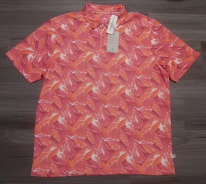 Neu mit Etikett Tommy Bahama Herren orange rot Blumen Jungle Bay Island Zone Polo Größe XL - Bild 1 von 5