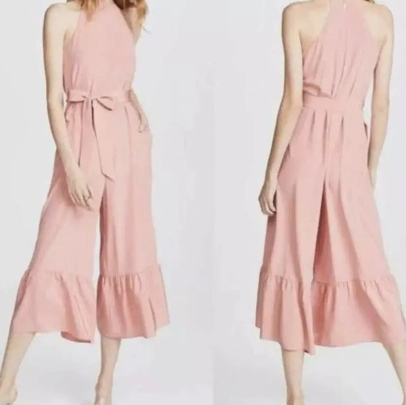 Mono Tibi Halter con Volantes 100% Seda Rosa Rubor Talla 4 Foto 1 de 4