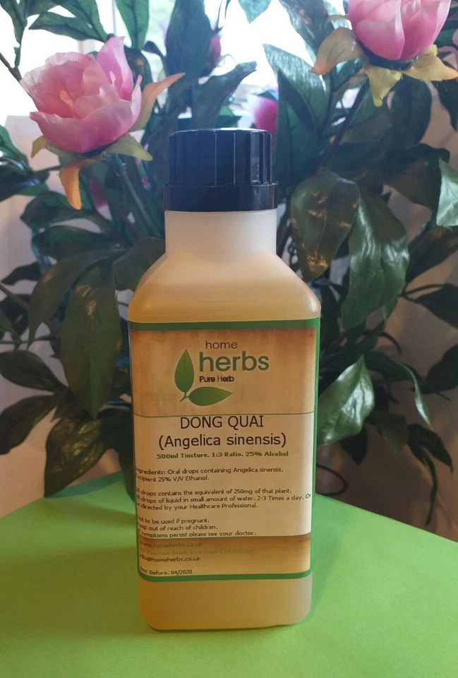 HOME HERBS Organic Dong Quai - 100ml or 500ml Herbal Tinctures. High Strength 1:2 Ratio