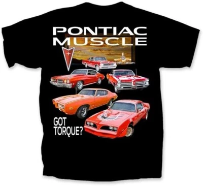 通用汽车庞蒂亚克肌肉扭矩黑色T恤 — 第 1/2 张图片