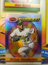 2021 TOPPS FINEST FLASHBACKS Rickey Henderson Prizm Refractor /35 SPP Athletics 