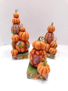 Juego de 3 pilas de calabaza Jim Shore Heartwood Creek Bring Us Smiles #4017597 - Imagen 1 de 14