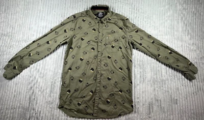 Hunter Jeans Shirt Men's L Olive Green Long Sleeve Button Up Collared Climbing - Image 1 of 4