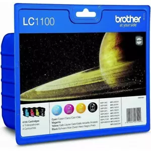 Paquete de 4 cartuchos de tinta para impresora Brother LC1100 multipack originales 2024 - sin caja - Imagen 1 de 2