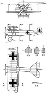Fokker D VI - Blueprint Magnet - Picture 1 of 5