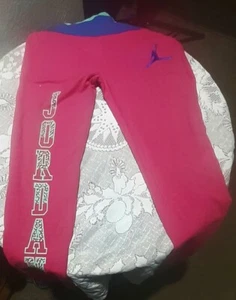 Air Jordan Girls Yoga Running Pants Pink/Blue Green Girls Size XL - Picture 1 of 4