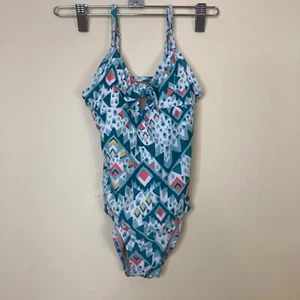 Old Navy Bathing Suit Girls XS One Piece Geometric Summer Beach Vacation - Picture 1 of 7