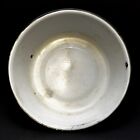 Vintage Enamel Bowl Dish White And Black Trim 9" Farmhouse Enamelware