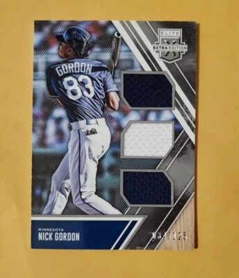 2017 Panini Elite Extra Edition Triple Materials Silver /125 Nick Gordon #TM-NG  - Image 1 of 4