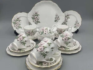 Royal Albert England Wild Rose Friendship Serie 21 teiliges Teeservice. - Bild 1 von 5