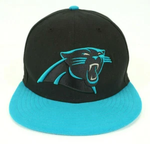 NFL Carolina Panthers Erwachsene Baseballkappe Mütze schwarz Football flacher Schirm Größe 7 - Bild 1 von 7