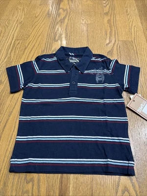 New Toddler Boys Quicksilver Polo Dress Shirt Top Navy Blue NWT 3T/3 - Image 1 of 4