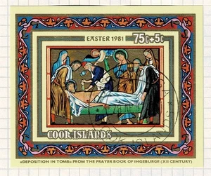 COOK ISLANDS MINISHEET - 1981 EASTER SURCHARGED - FU - MSCOM 246 - Bild 1 von 1