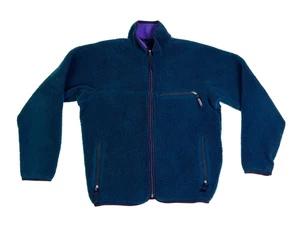 Vintage Patagonia Deep Pile Fleece Full Zip Jacket Made In USA Large - Picture 1 of 9