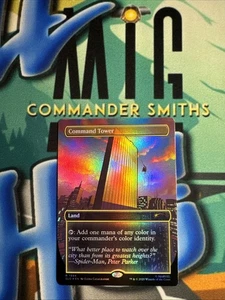 Command Tower ✨ HEROES Borderless FOIL ✨ MTG Marvel 1994 Spider-Man Secret Lair - Picture 1 of 2