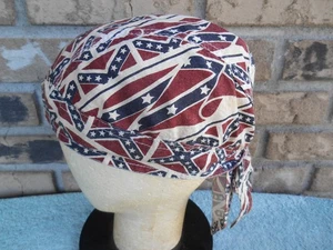 UNBRANDED DO RAG Head Wrap Bandana ROT WEISS & BLAU Biker - Bild 1 von 7