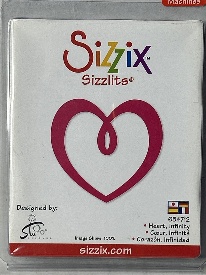 Sizzix Sizzlits Die Heart, Infinity Card Making Scrapbooking Papel Artesanías Foto 1 de 4