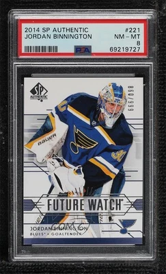 2014-15 SP Authentic Future Watch /999 Jordan Binnington #221 PSA 8 Rookie RC - Image 1 of 2
