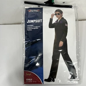 Spirit Top Gun Halloween Costume Cosplay Child Large Jumpsuit Maverick Goose - Picture 1 of 5