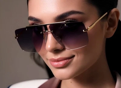 Gafas De Sol Lentes De Moda Para Mujeres Grande элегантные солнцезащитные очки женщин пилот - Изображение 1 из 4