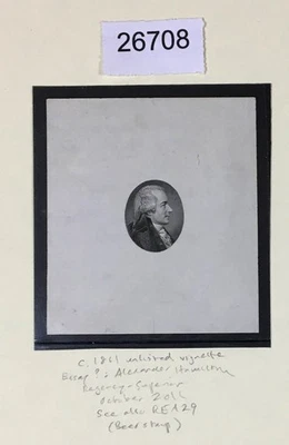 MOMEN: US # 1861 UNLISTED VIGNETTE ESSY ALEXANDER HAMILTON CAT. $ LOT #25708 - Image 1 of 3