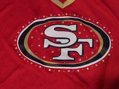 Camiseta deportiva para mujer San Francisco 49's Bling - talla 2X - majestuosa moda fan Foto 1 de 4