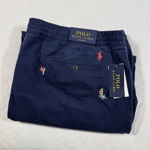 Polo Ralph Lauren Pants Mens 3XLT Navy Blue Embroidered Sailboat Classic Fit NWT - Picture 1 of 11