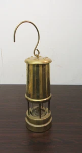 VINTAGE BRASS MINERS LAMP - Picture 1 of 8