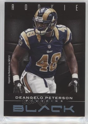 2012 Panini Black Rookie Platinum /25 Deangelo Peterson #127 Rookie RC - Image 1 of 2
