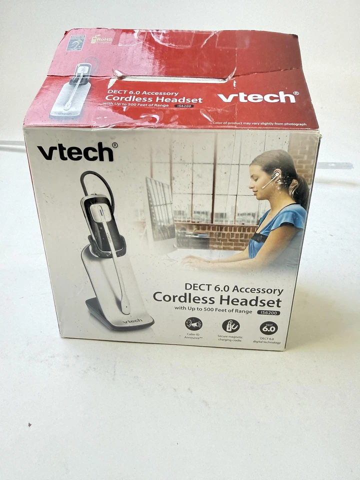 VTech IS6200 DECT 6.0 Cordless Headset Accessory 500ft Range Charging Base Dock - Image 1 of 4