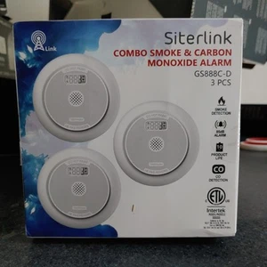 Siterlink GS888C-D Wireless Interconnected Smoke/Carbon Monoxide Alarm Pack Of 3 - Picture 1 of 3