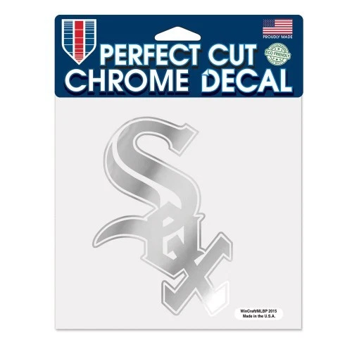 CHICAGO WHITE SOX PERFECT CUT CHROME DECAL 6"X6" FOR WINDOWS HIGH QUALITY - Image 1 of 1