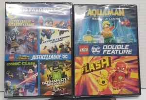 6 LEGO DC Comics Super Heores movies (DVD) Aquaman, Flash, Batman,Justice League - Imagen 1 de 5
