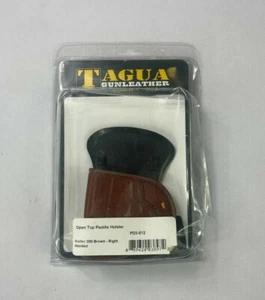 Tagua PD3-012 Gunleather Open Top Paddle Holster Keltec 380 Right Hand Brown BJ - Picture 1 of 3
