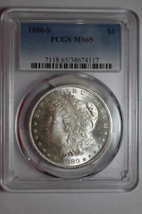 1880 S Morgan Silber Dollar PCGS MS65 - Bild 1 von 3