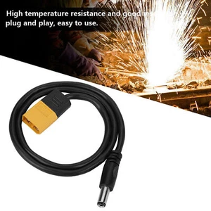 XT60 Male Bullet Connector to Male DC 5.5 x 2.5mm DC5525 Power Cable - Picture 1 of 12