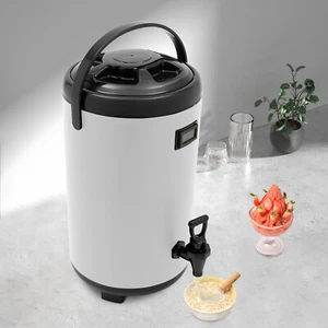 Isolierter Getränkespender Kaffee Tee Heiß&Kalt Wasser Getränkespender Weiß 12L - Bild 1 von 15