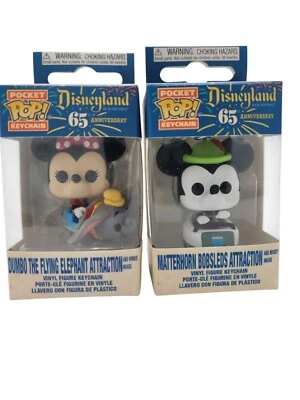 Disney 2 Funko Pocket Pop Llavero Mickey Mouse y Minnie Mouse Foto 1 de 3