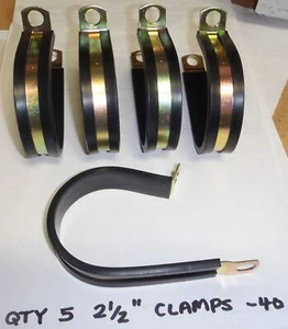 Cantidad. 5 abrazaderas en P cojín Adel se adapta a tubo de 2-1/2" (-40), telar de alambre, manguera MS21333 L... - Imagen 1 de 2
