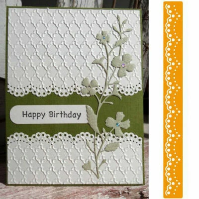 Lace Design Metal Cutting Dies Stencil DIY Scrapbooking Album Card Making Carbon - Image 1 of 4
